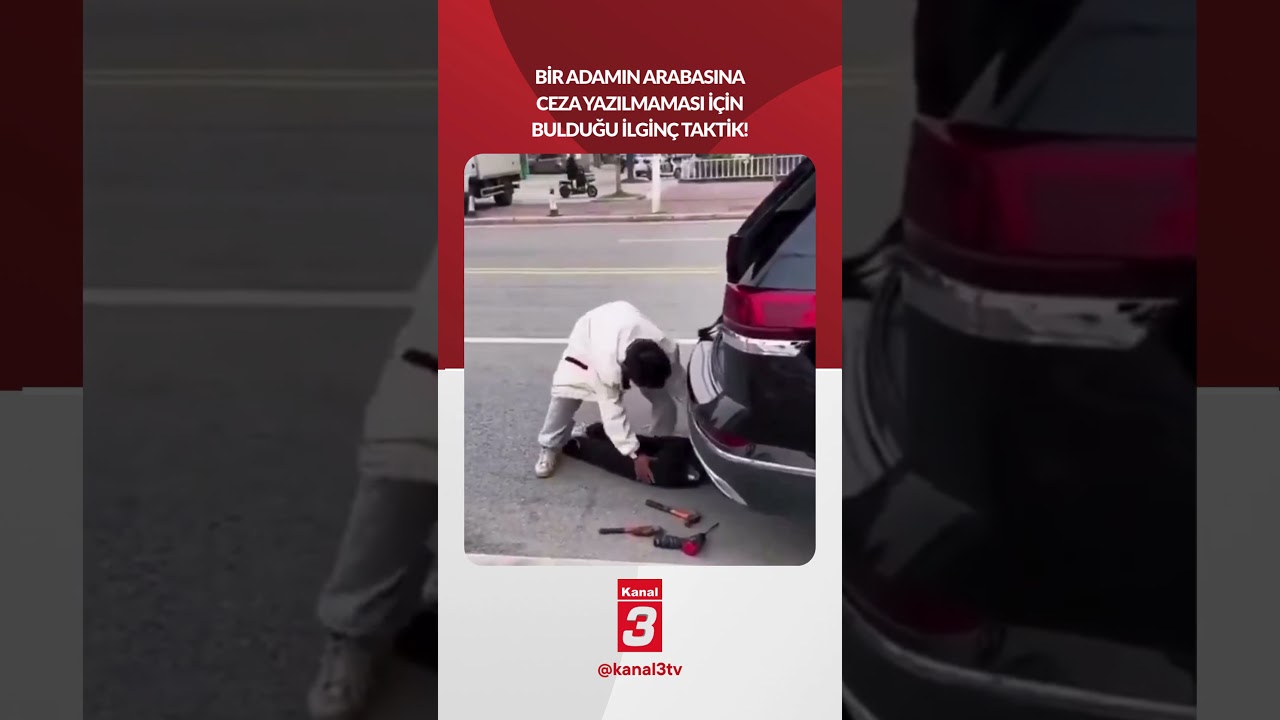 Bir adamın arabasına ceza yazılmaması için bulduğu ilginç taktik!