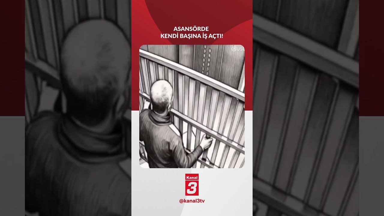 Asansörde kendi başına iş açan adam!