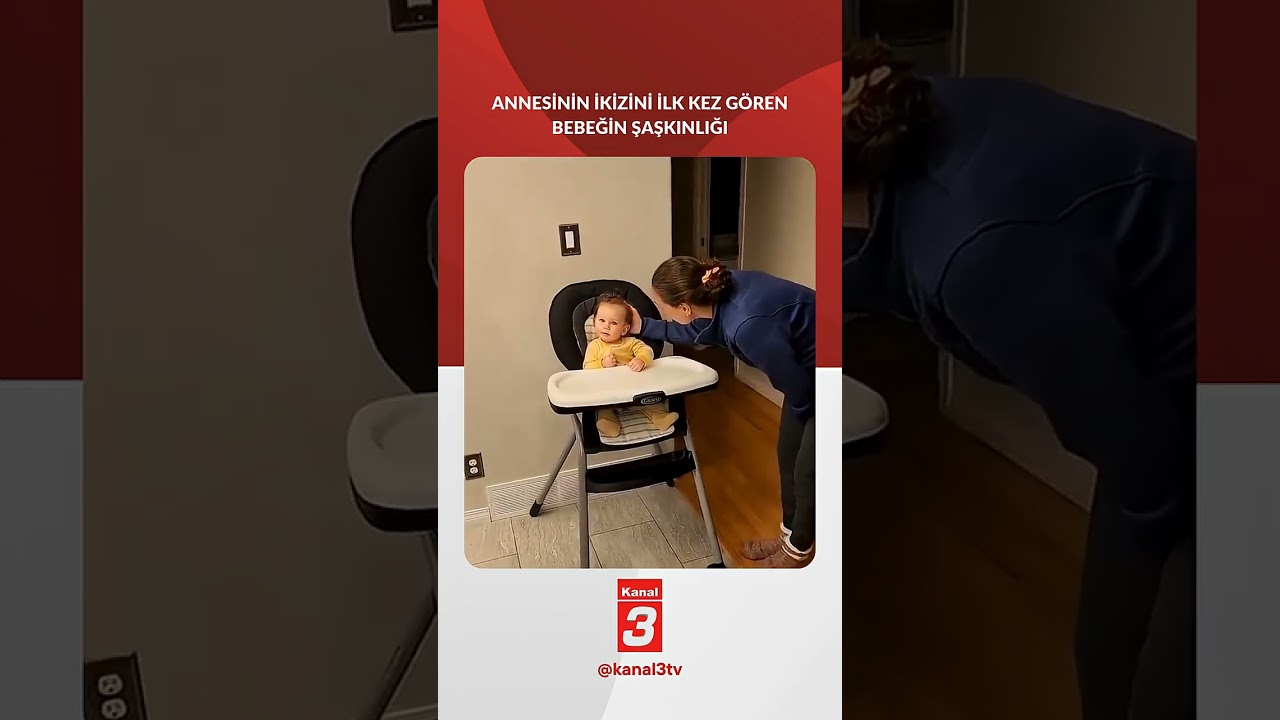 Annesinin ikizini ilk kez gören bebeğin şaşkınlığı..