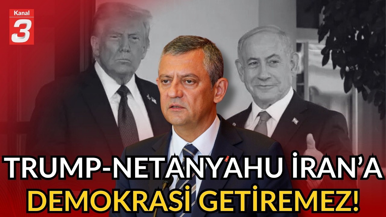 Özgür Özel mitingde Trump ve Netanyahu hakkında konuştu! | ”Onlar İran’a demokrasi getiremez!