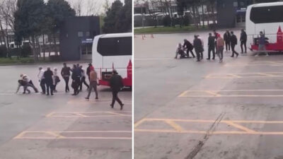 Sözlü tartışma yumruklu kavgaya evrildi İddiaya göre, terminal içerisinde peronlar