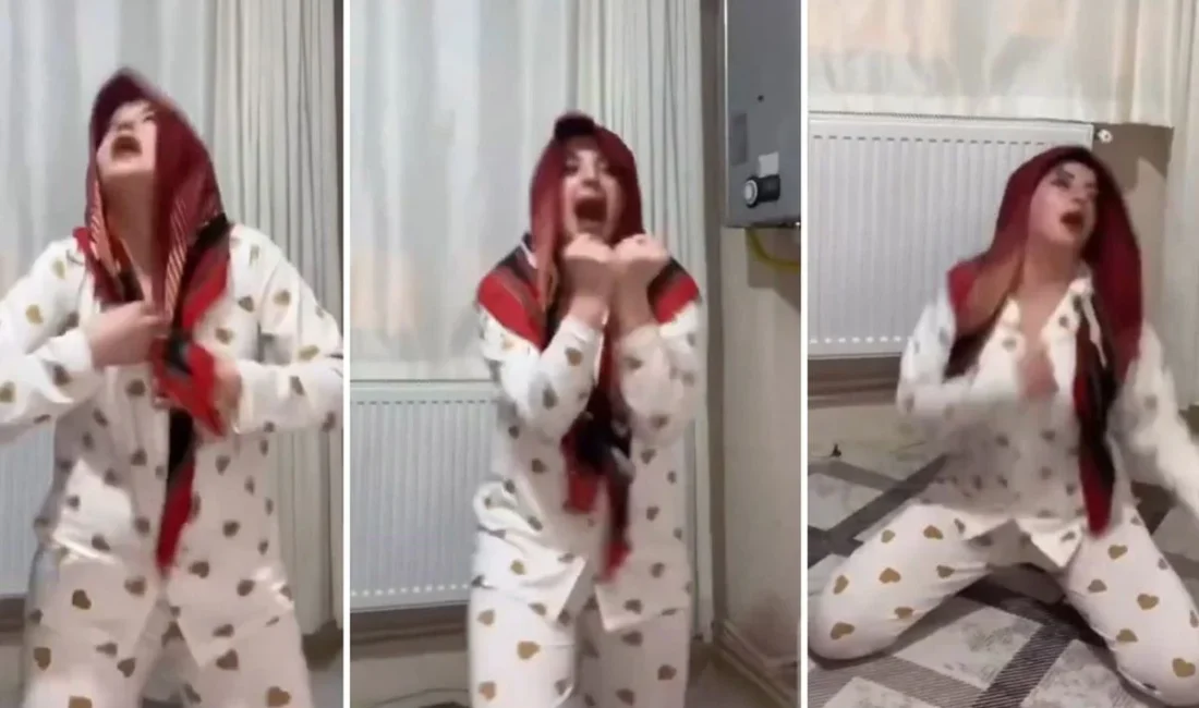 Kendini bir anda yere attı Platform üzerinden canlı yayın başlatan