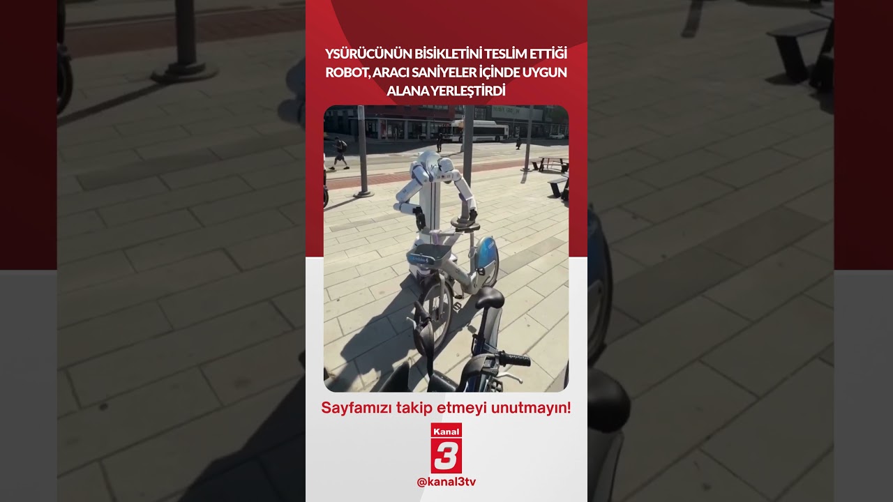 Sürücü bisikletini robota teslim etti, gerisini teknoloji halletti…