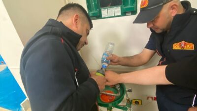 Hastanede başlayan panik itfaiye ile son buldu Afyonkarahisar’ın Sandıklı ilçesinde
