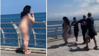 Sözlü tartışma yerini fiziksel şiddete bıraktı Cep telefonu kamerasıyla saniye
