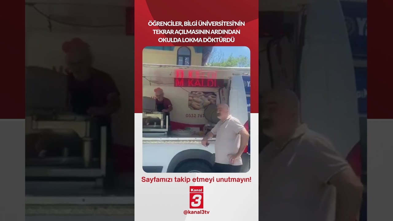 Bilgi Üniversitesi açıldı, öğrenciler lokma döktürdü.