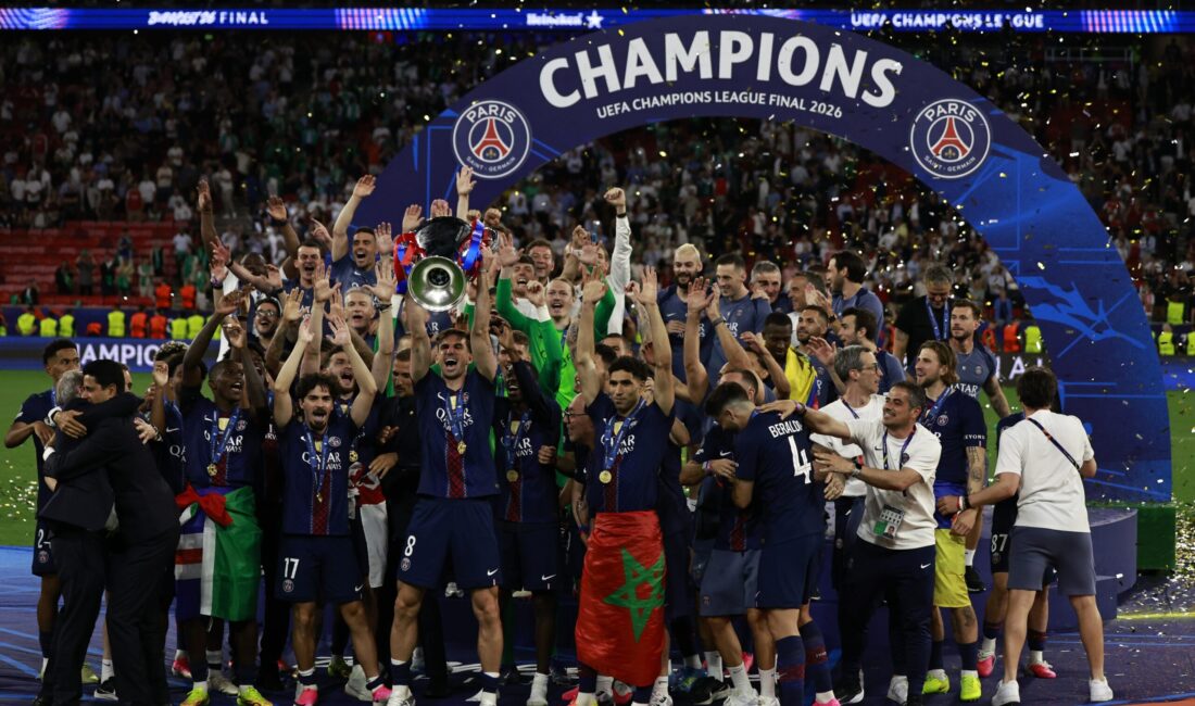 UEFA Şampiyonlar Ligi finalinde, Fransız ekibi Paris Saint-Germain ile İngiliz