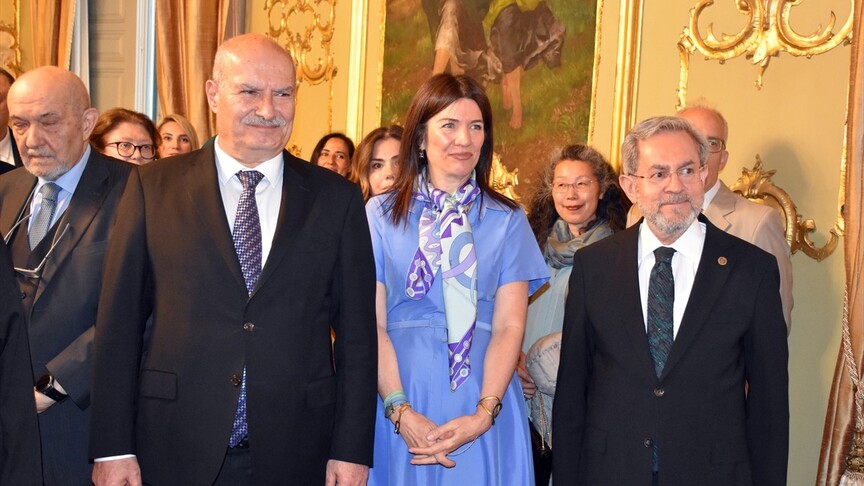 Büyükelçilik konutunda Türkiye’nin Roma Büyükelçisi Elif Çomoğlu Ülgen’in ev sahipliğindeki