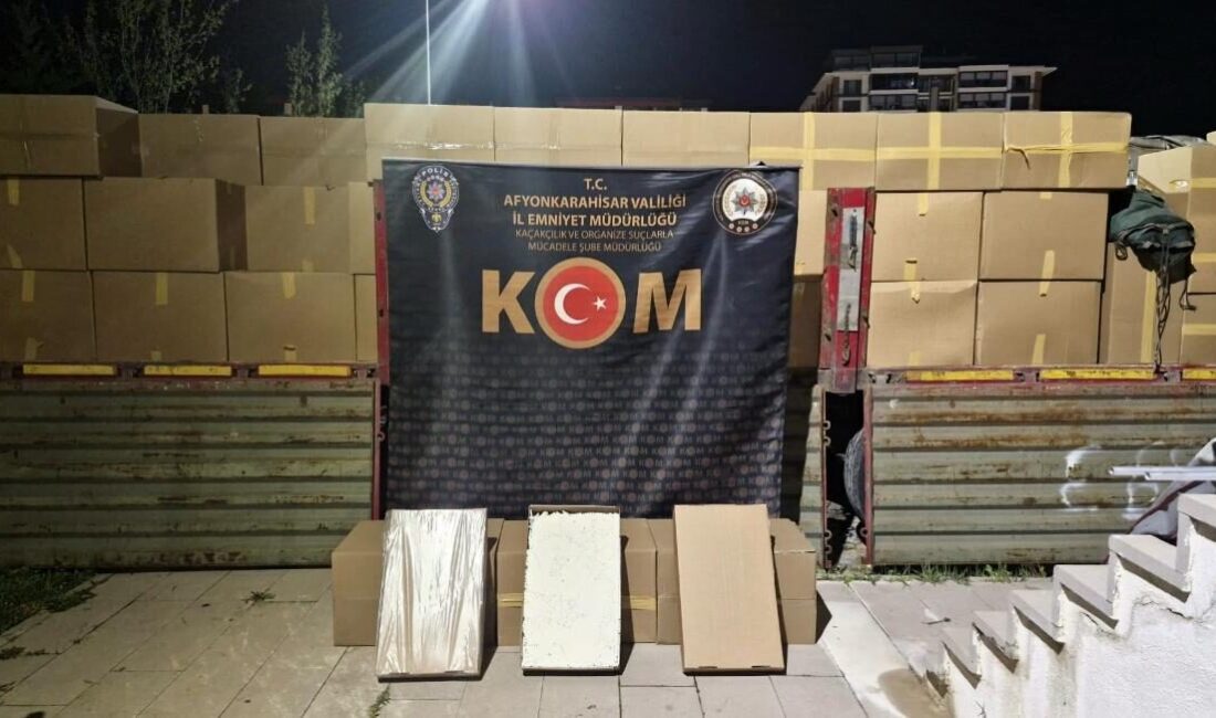 AFYONKARAHİSAR (AA) – Afyonkarahisar'ın Çay ilçesinde bir tırda ele geçirilen