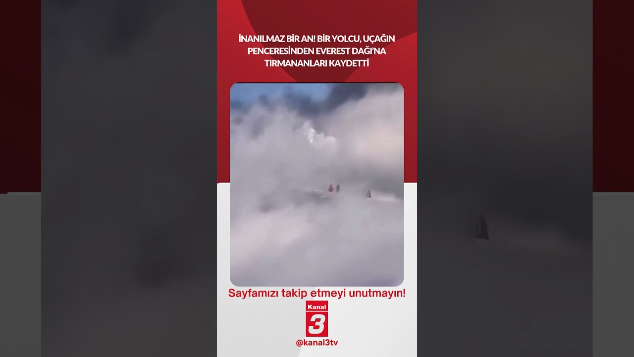 İnanılmaz bir an! Bir yolcu, uçağın penceresinden Everest Dağı’na tırmananları kaydetti.
