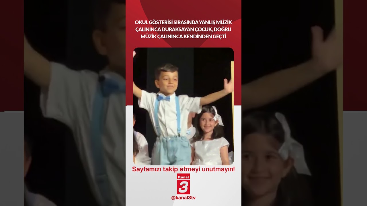 Okul gösterisi sırasında yanlış müzik çalınca duraksayan çocuk, doğru müzik çalınca kendinden geçti!