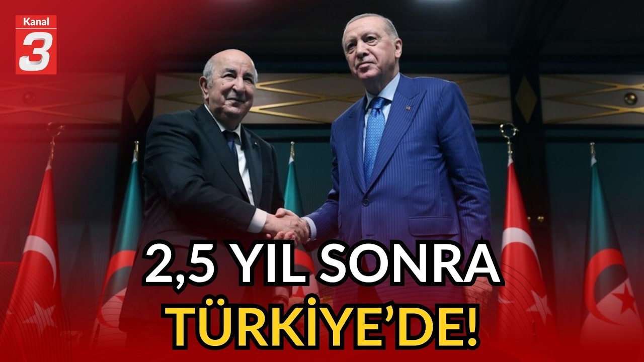 2,5 Yıl Sonra Türkiye’de! | Cumhurbaşkanı Erdoğan Cezayir Cumhurbaşkanı Tebbun’u Ağırladı!