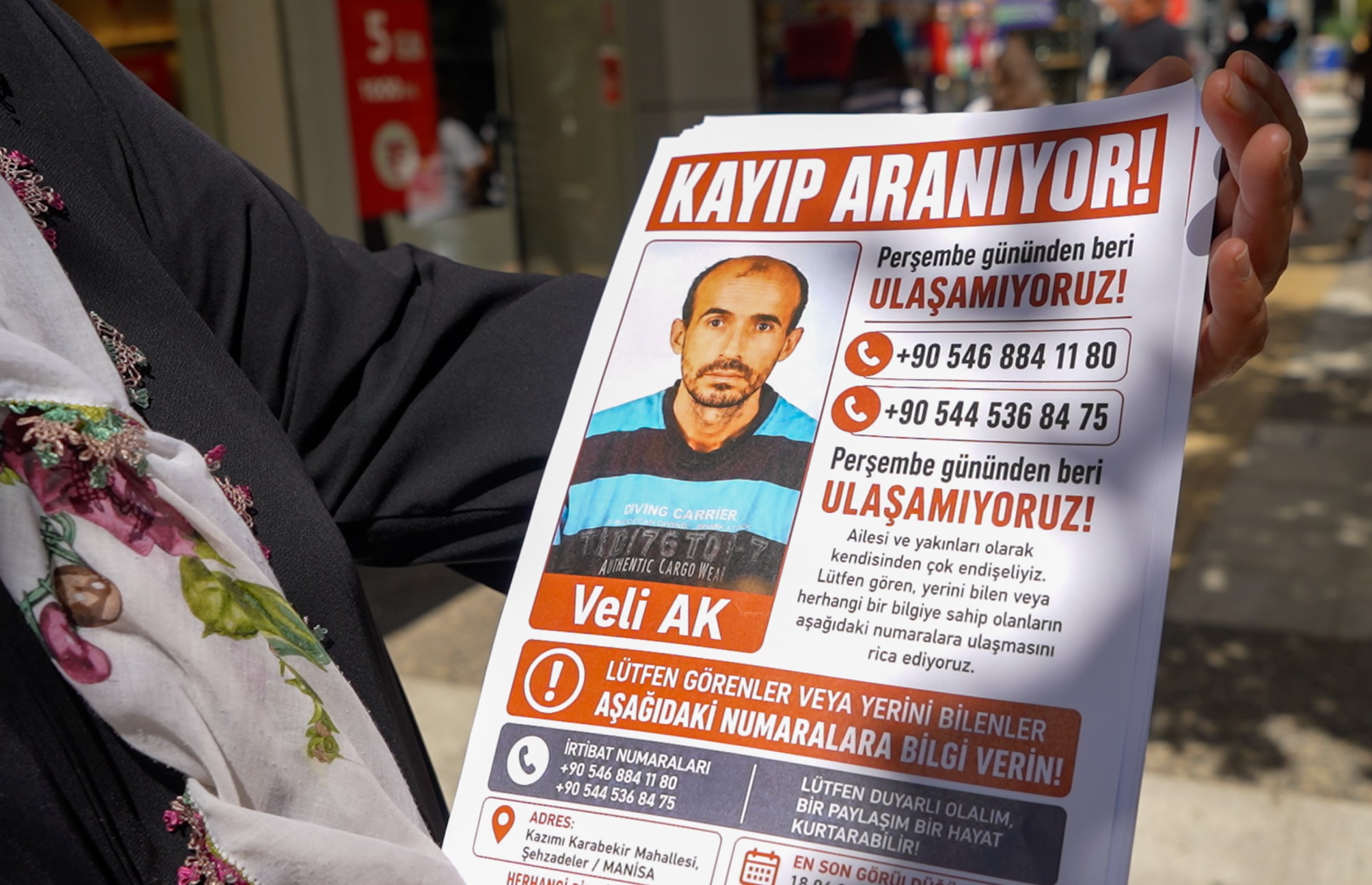 Manisa Şehzadeler, Veli Ak kayıp, Kazım Karabekir Mahallesi, Şermin Ak, Manisa asayiş, kayıp şahıs ilanı, şüpheli kaybolma, Sadık Cangel İHA