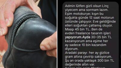 Kışın soğukta 12 saat direksiyon sallayan eşten gizlenen 300 bin