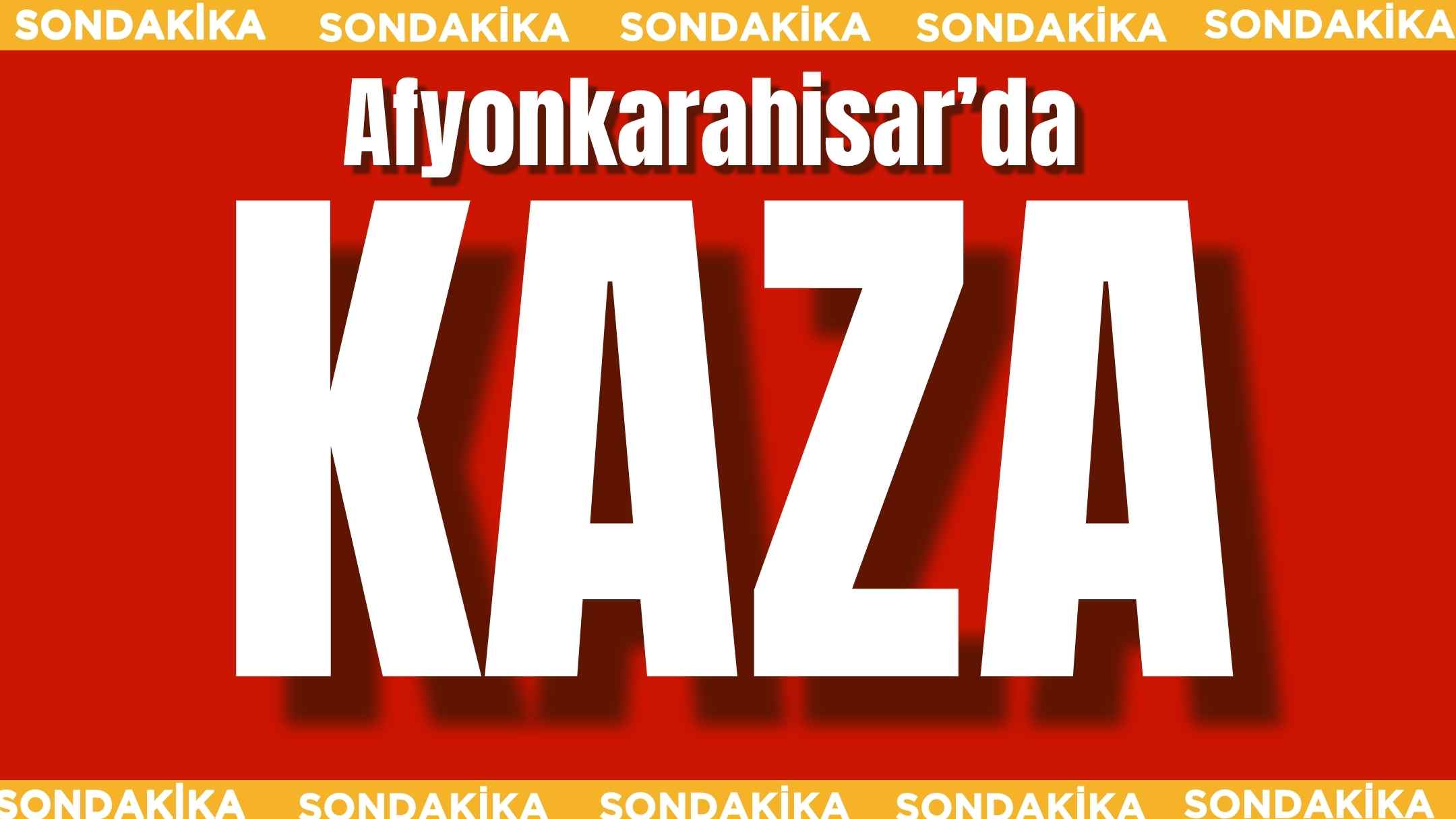 Sandıklı çıkışında feci çarpışma! İki otomobilin birbirine girdi!