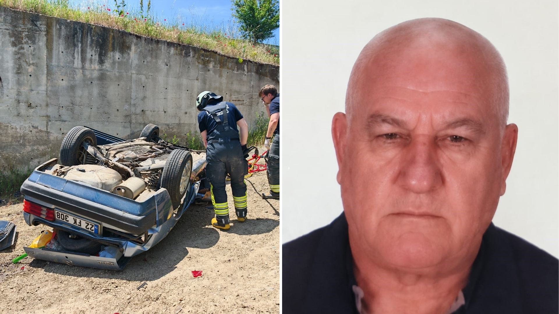 Otomobil menfeze uçtu, sürücü yaşamını yitirdi!