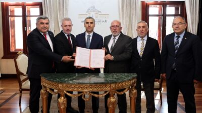 Valilik makamında gerçekleşen imza töreni, Afyonkarahisar Valisi Dr. Naci Aktaş