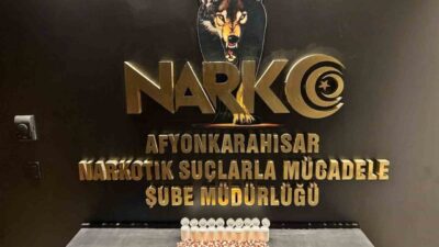 Afyonkarahisar’da polis ekiplerince suç ve suçluyla mücadele kapsamında düzenlenen uyuşturucu
