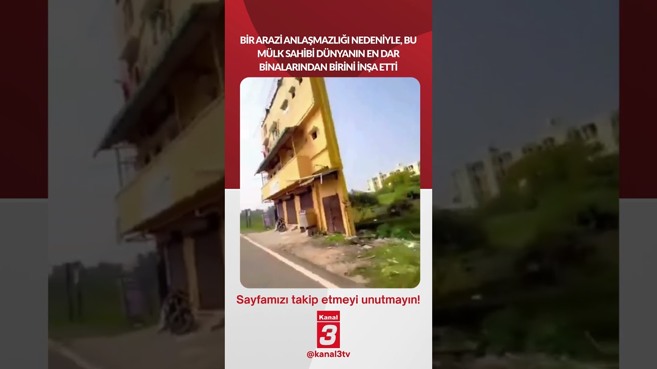 Bir arazi anlaşmazlığı nedeniyle, bu mülk sahibi dünyanın en dar binalarından birini inşa etti…