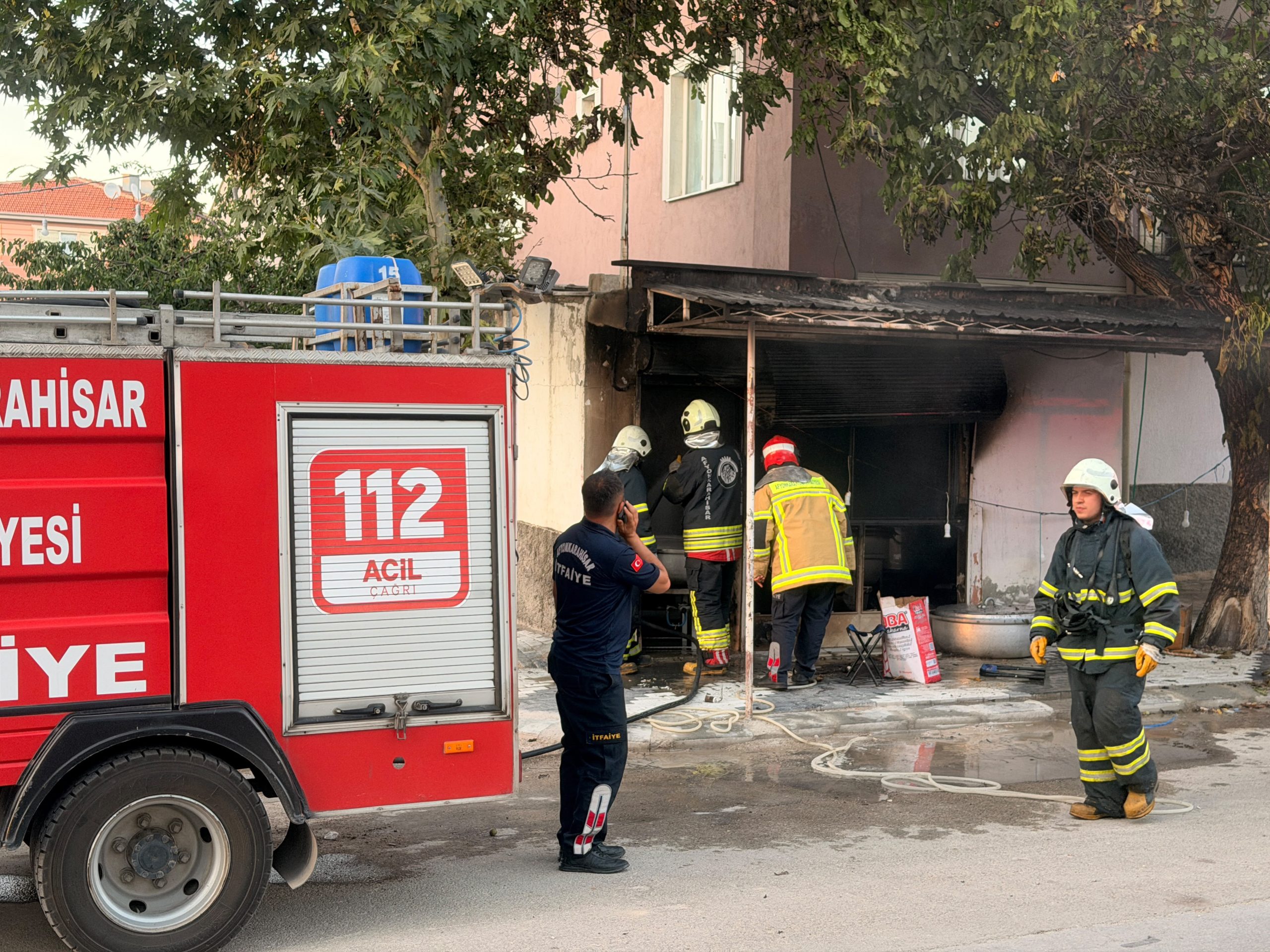 Afyonkarahisar’da düğün hazırlığında korku dolu anlar