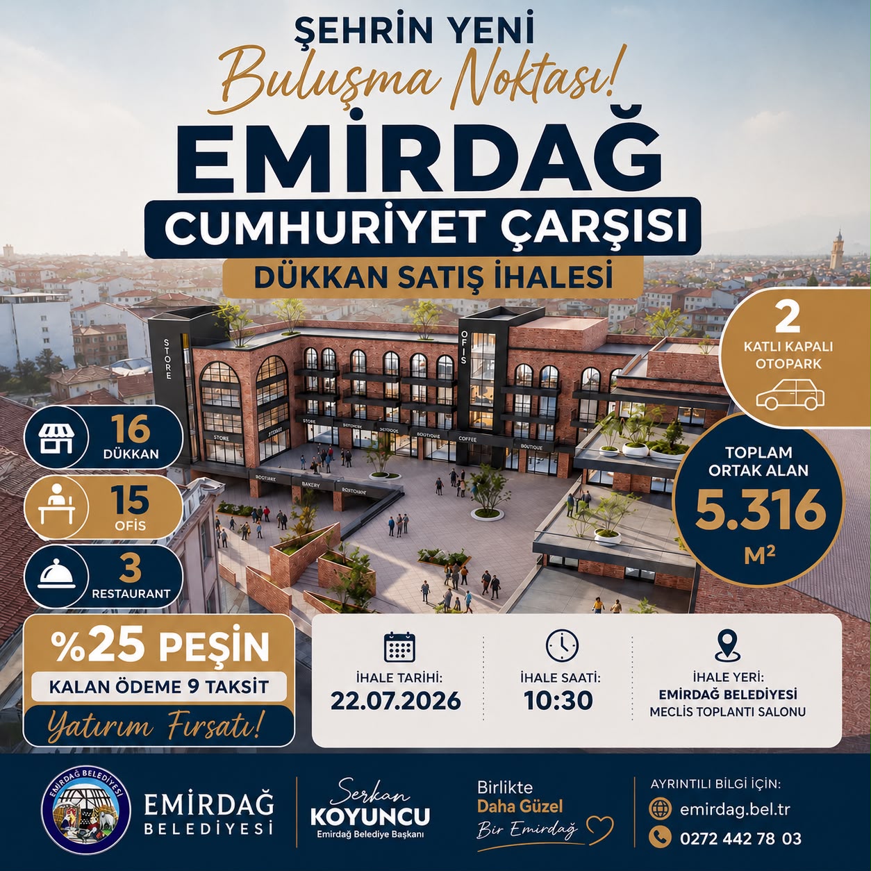Emirdağ'ın dev vizyon projesi ihaleye çıkıyor