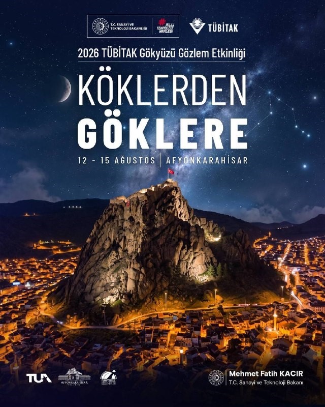 TÜBİTAK Gökyüzü Gözlem Etkinliği, Afyon'da gerçekleştirilecek