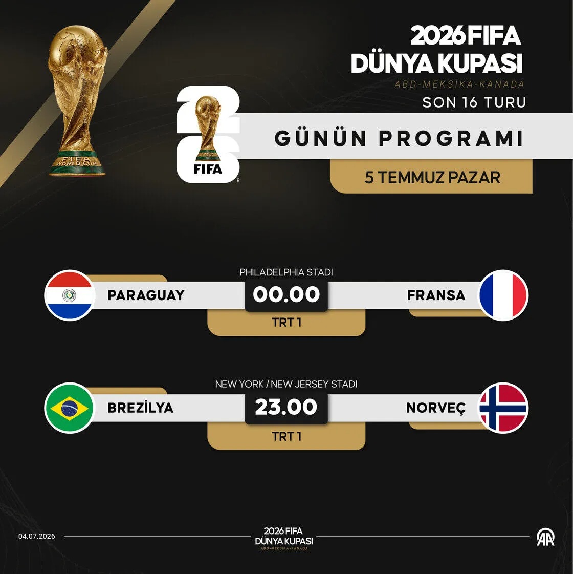 Dünya Kupası'nda çeyrek final bileti için iki dev mücadele
