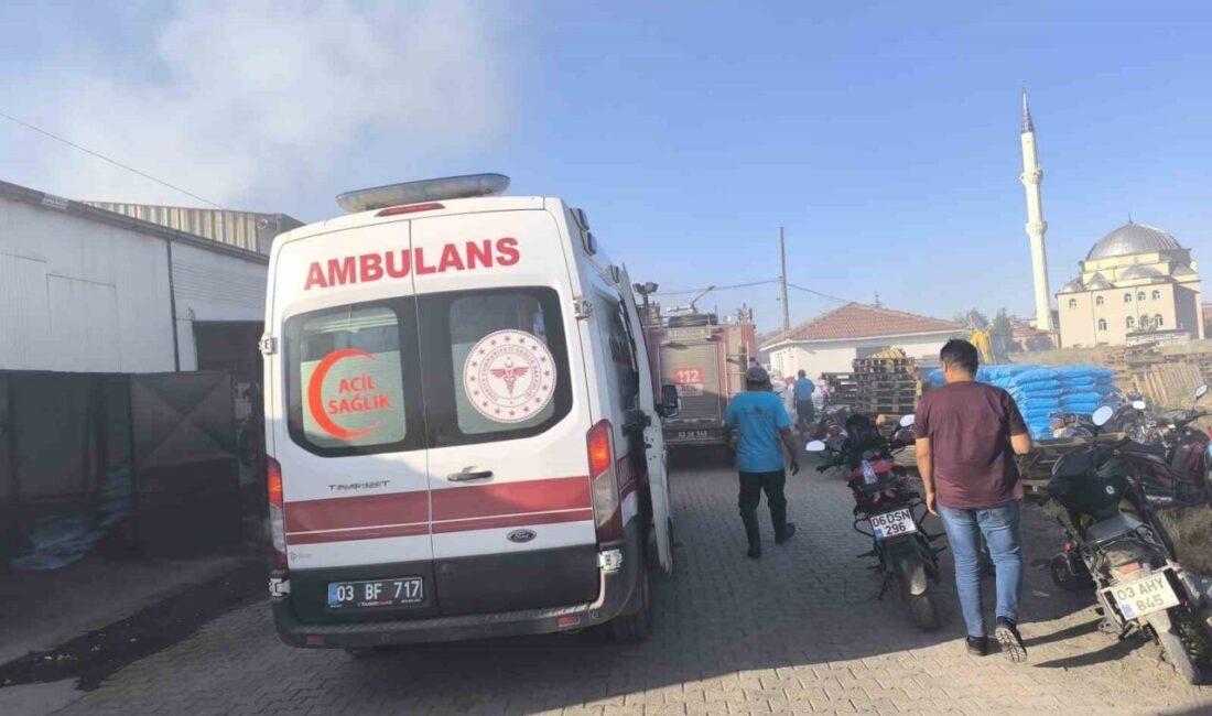 Afyonkarahisar’ın Şuhut ilçesinde bir iş yerinde tüp patlaması sonucu çıkan