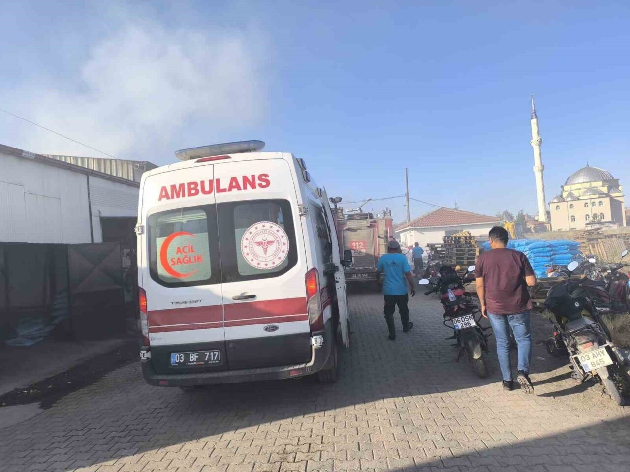 İş yerinde tüp patlaması sonrası yangın çıktı
