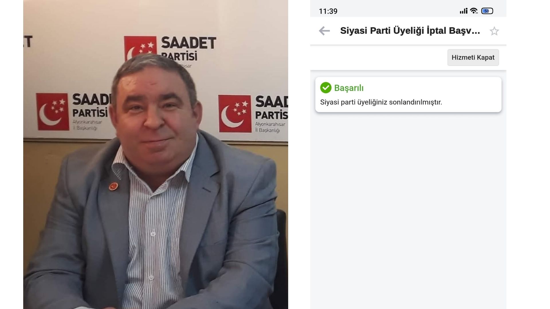 Saadet Partisi’nde ‘çerçeve yasa’ istifası