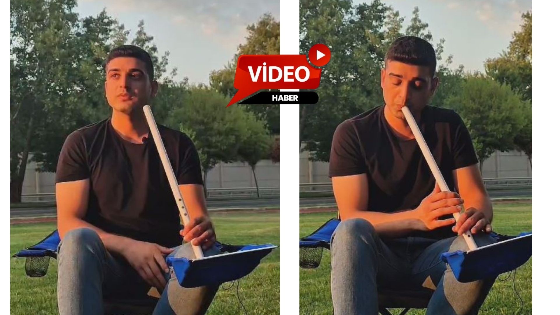 Dinarlı genç, faraştan müzik aleti yaptı
