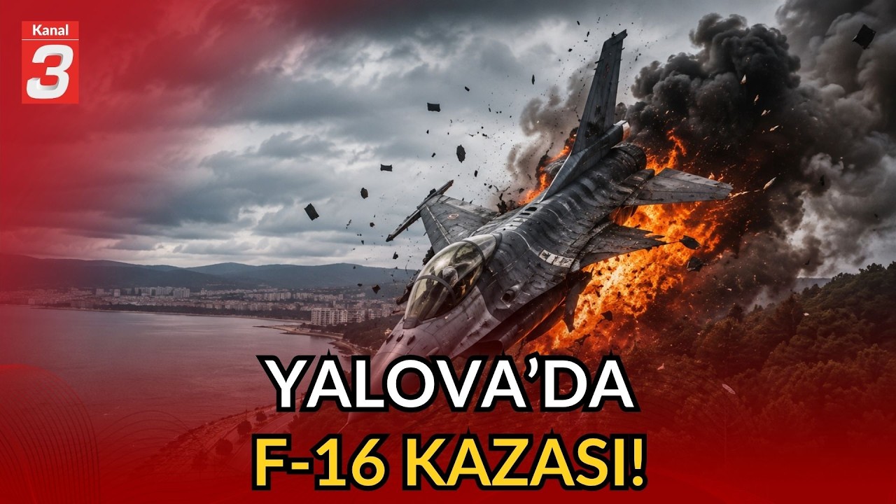 Yalova’da F-16 Kazası! | Eğitim Uçuşunda Düşen F-16 Pilotu Fırlatma Sistemiyle Kurtuldu