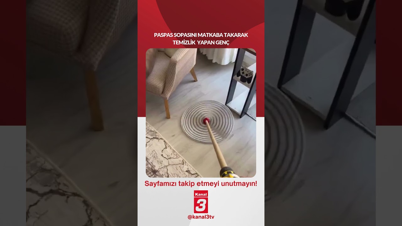 Paspas sopasını matkaba takarak temizlik yapan genç…