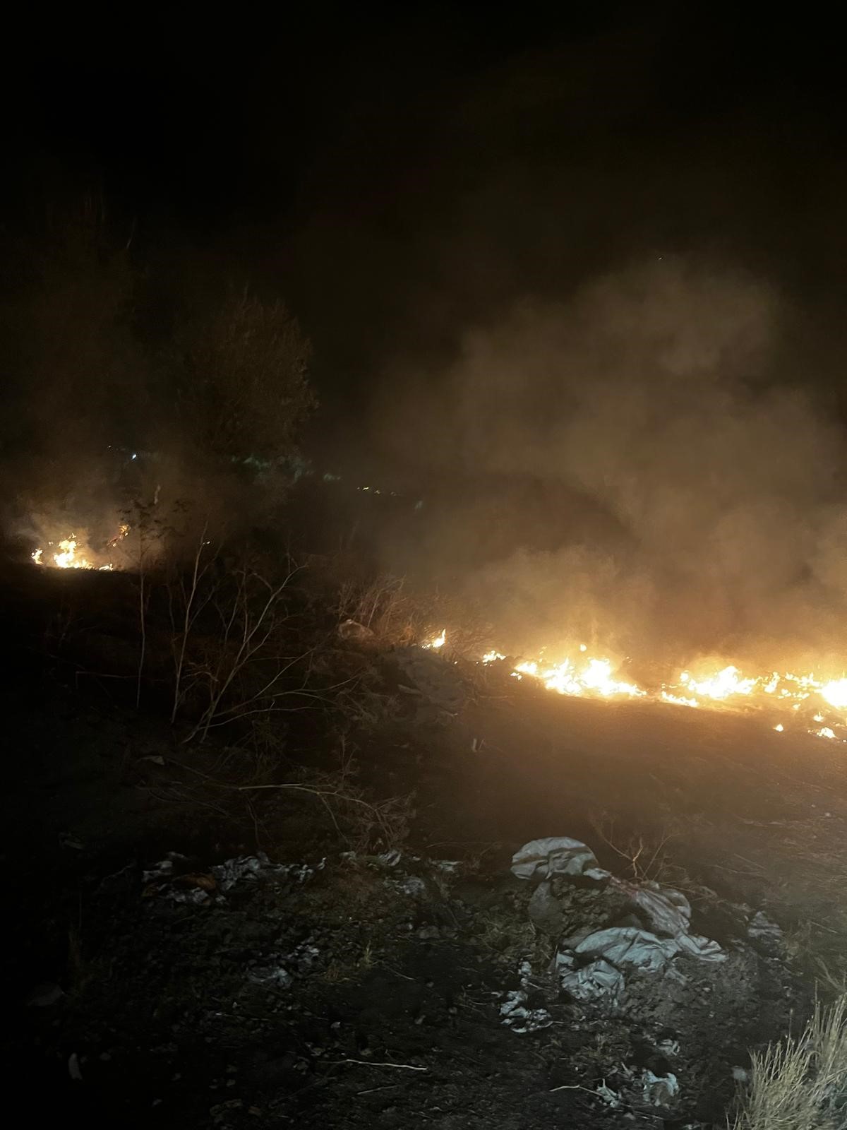Şuhut’ta arazi yangını korkuttu