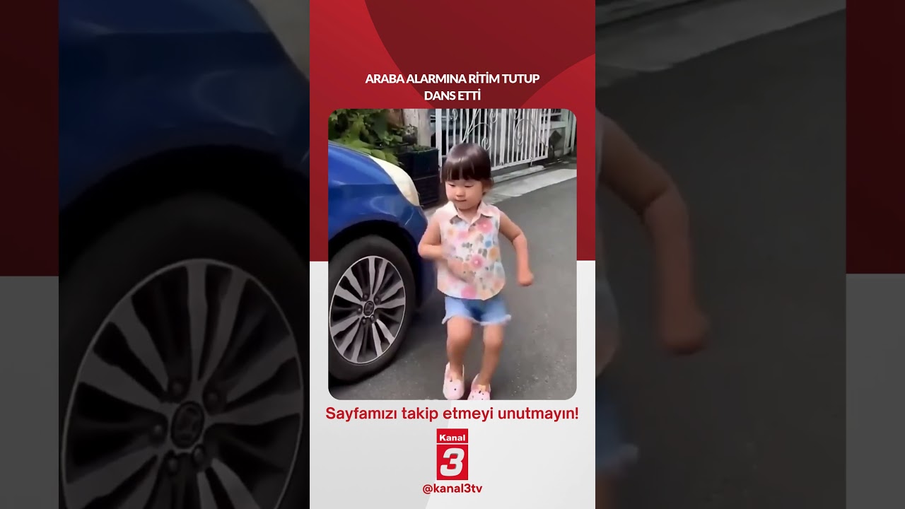 Araba alarmına ritim tutup dans etti…