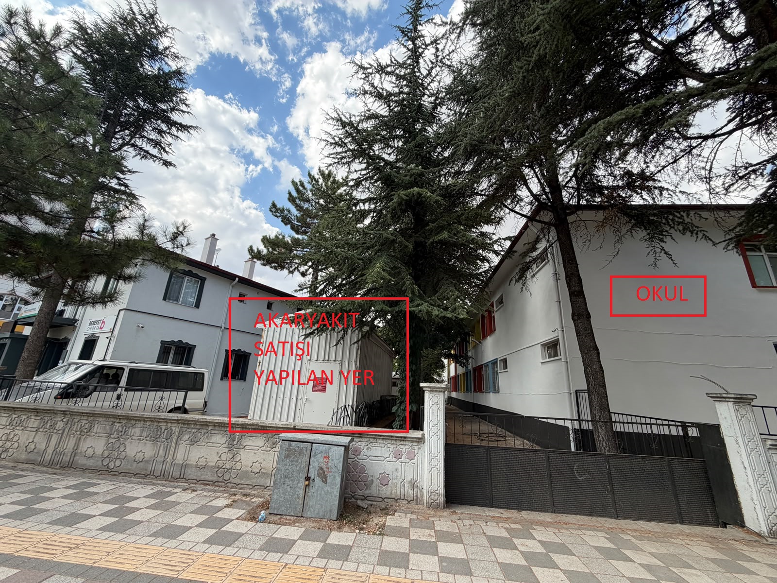 Şuhut’ta okul yanındaki akaryakıt satışı durduruldu