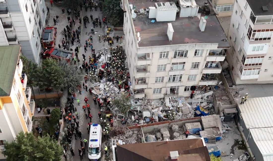 İstanbul Valiliği Maltepe Cevizli Mahallesi’nde meydana gelen bina göçüğünde yürütülen