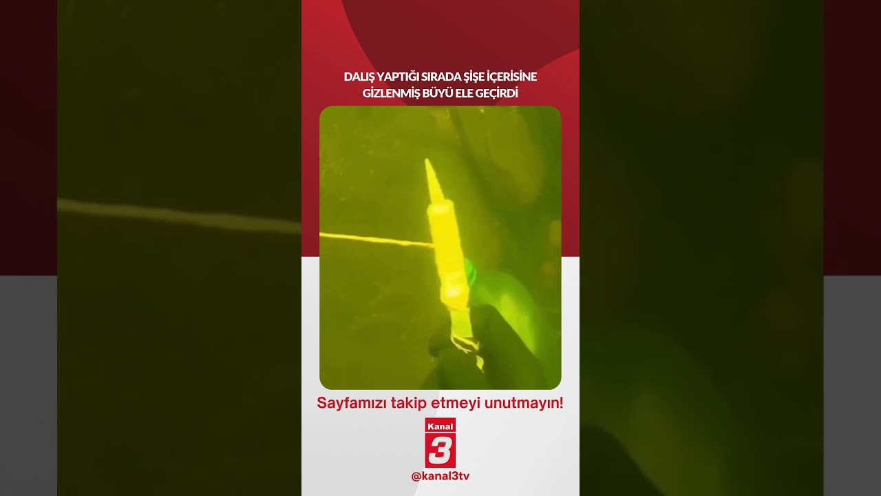 Dalış yaptığı sırada şişe içerisine gizlenmiş büyü ele geçirdi…