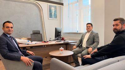 Başkan Derviş Aynacı, Bolgiysan Yatırım A.Ş. Genel Müdürü Fevzi Karagöz
