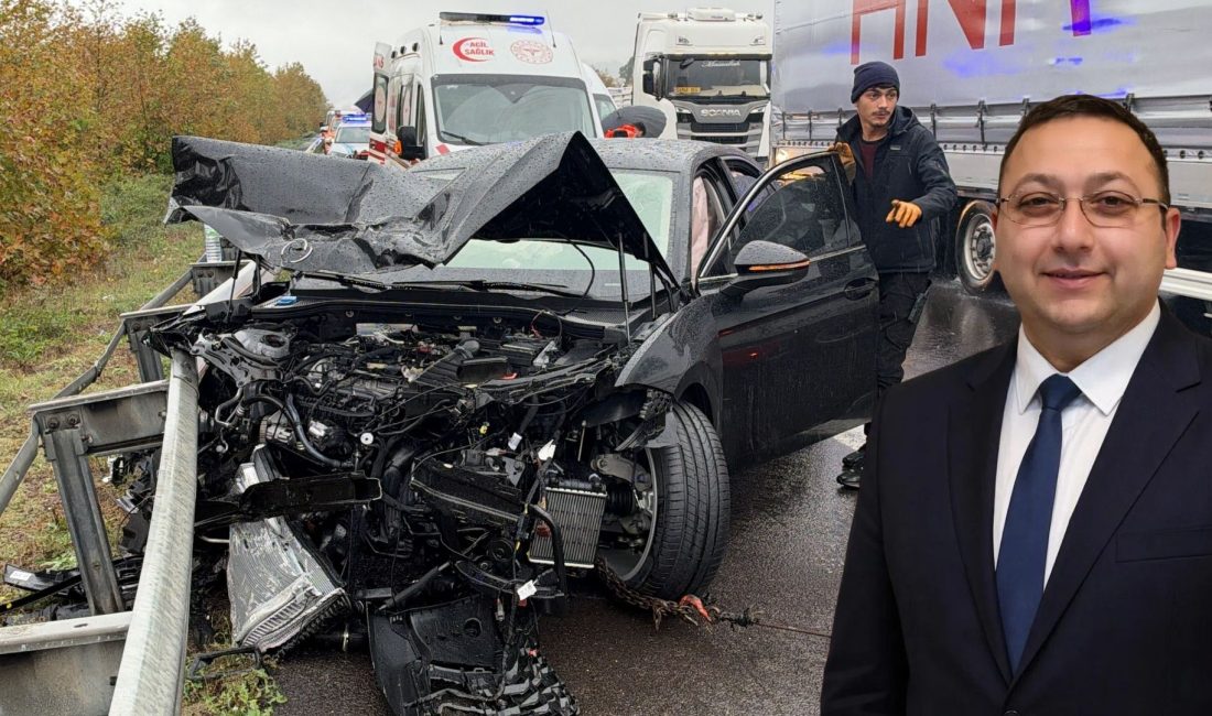 Anadolu Otoyolu’nun Kaynaşlı mevkisinde, Ankara istikametinde meydana gelen zincirleme trafik