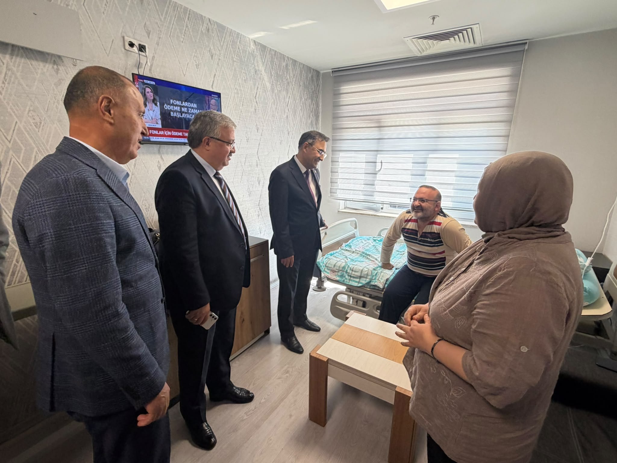 Hasan Arslan ve İbrahim Yurdunuseven’den geçmiş olsun ziyareti