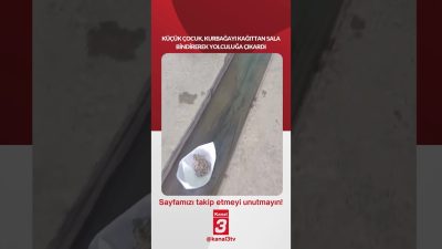 Küçük çocuk, kurbağayı kağıttan sala bindirerek yolculuğa çıkardı… https://kanal3.com.tr/ Sosyal