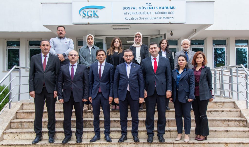 SGK Başkanı Elitaş ziyaret kapsamında, İl Müdürü Süleyman Çelikbaş, il