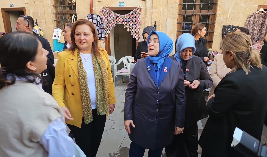 Köle Hanı’nda kurulan çarşıdaki stantları birlikte gezen Ercan ve Köksal,
