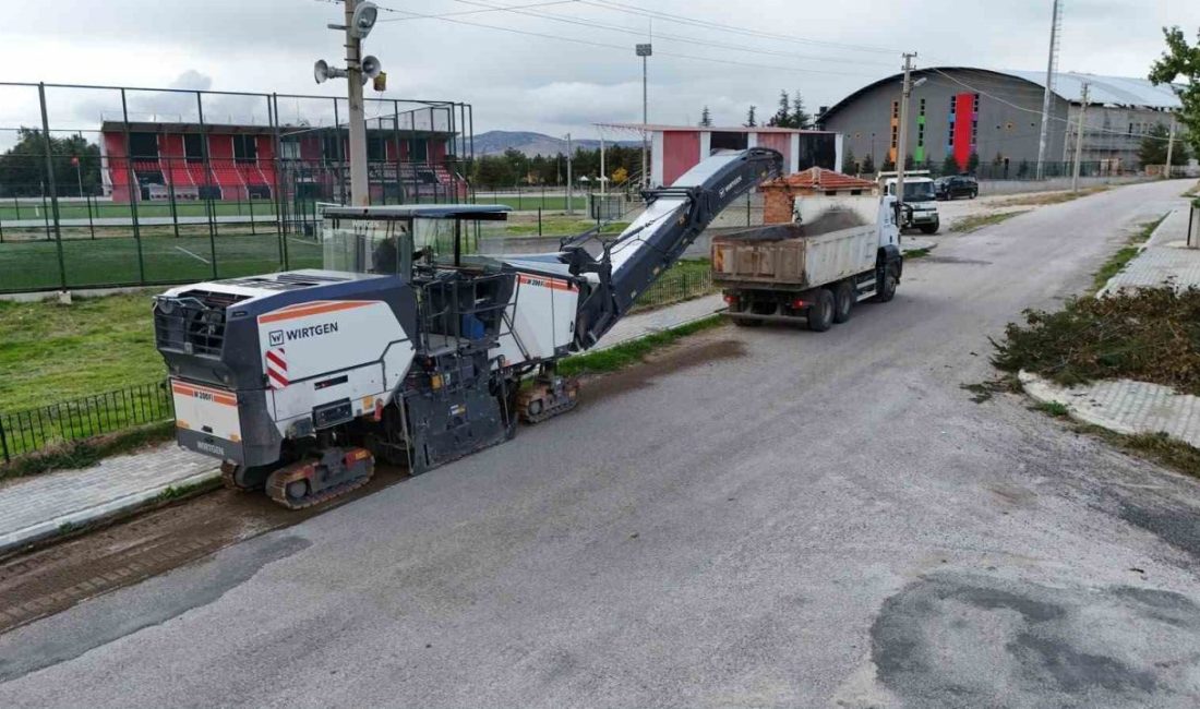 Afyonkarahisar’ın Bolvadin ilçesinde belediye ekipleri, kentin dört bir yanında başlattığı