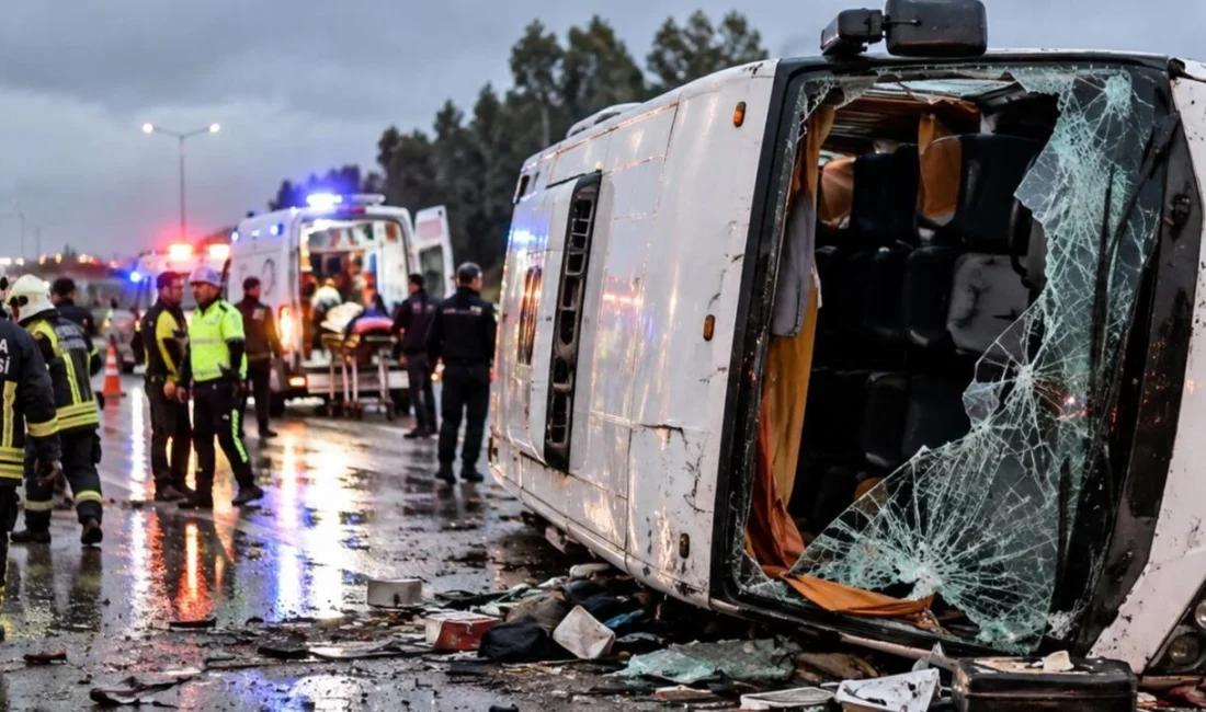 Antalya’da korku dolu anların yaşandığı trafik kazası, Aksu ilçesi Antalya-Isparta